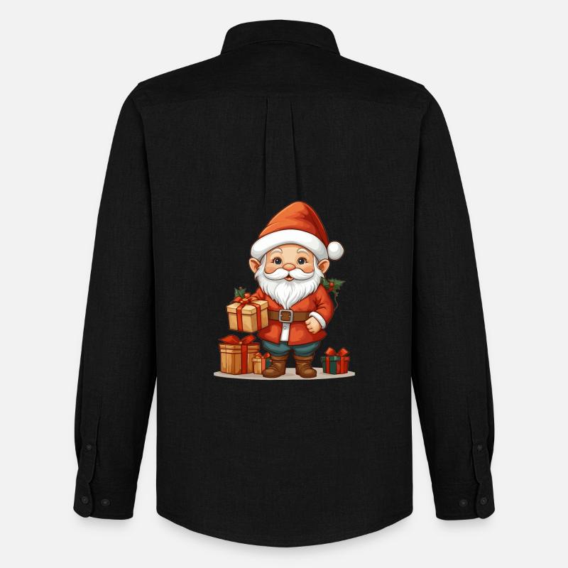 Weihnachts Wichtel - Männer Oxford Hemd von Stanley/Stella - Schwarz