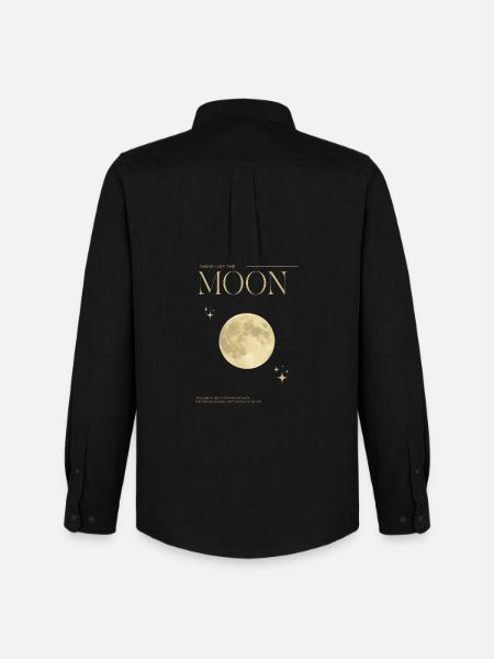 Luminous moon motif with stars - Men's Oxford Shirt by Stanley/Stella - black