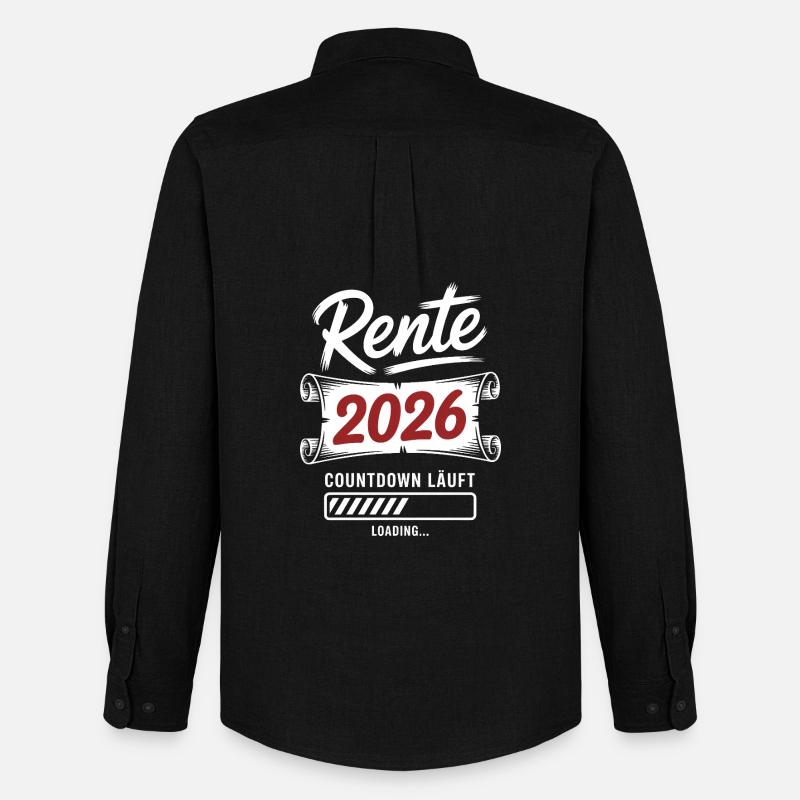 Rente2026 Countdown - Männer Oxford Hemd von Stanley/Stella - Schwarz