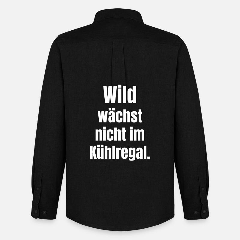 Wildes Statement: Nicht im Kühlregal - Männer Oxford Hemd von Stanley/Stella - Schwarz