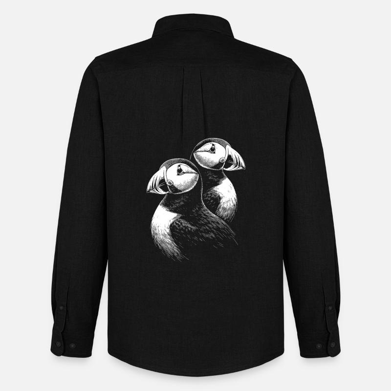 Papageitaucher - Männer Oxford Hemd von Stanley/Stella - Schwarz