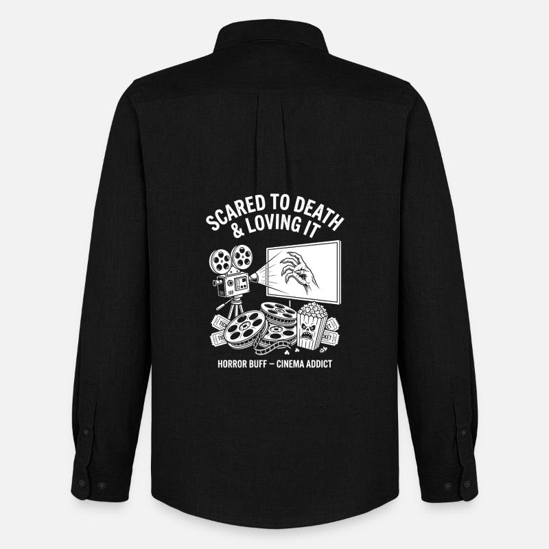 Scared to Death and Loving It - Männer Oxford Hemd von Stanley/Stella - Schwarz