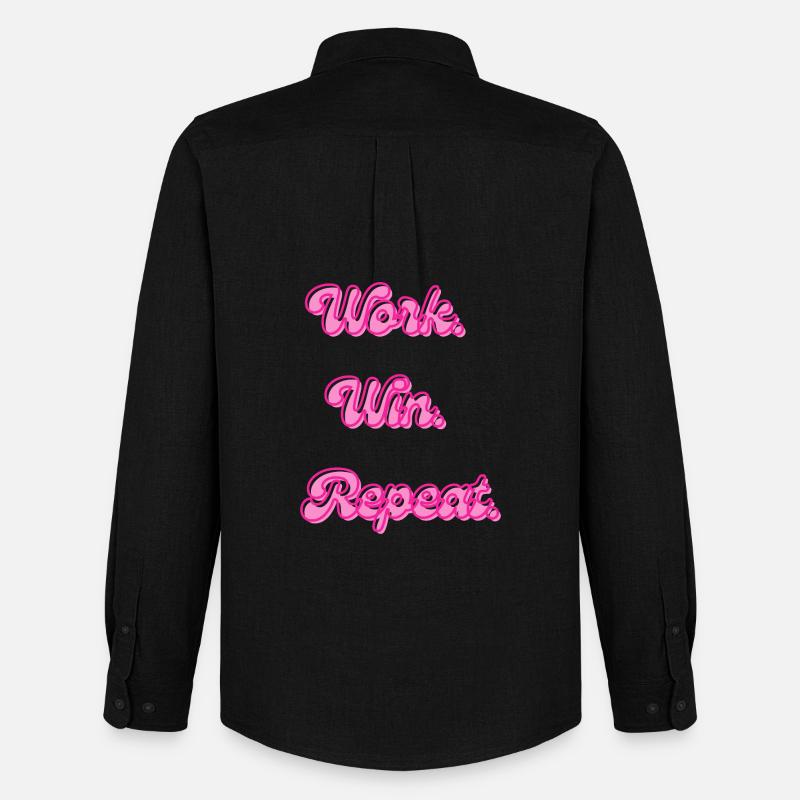 Work Win Repeats Retro Neon - Men's Oxford Shirt by Stanley/Stella - black