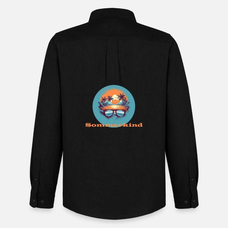 Simmerkind - Männer Oxford Hemd von Stanley/Stella - Schwarz