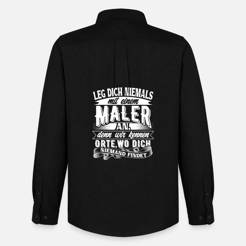 Maler und Lackierer - Männer Oxford Hemd von Stanley/Stella - Schwarz