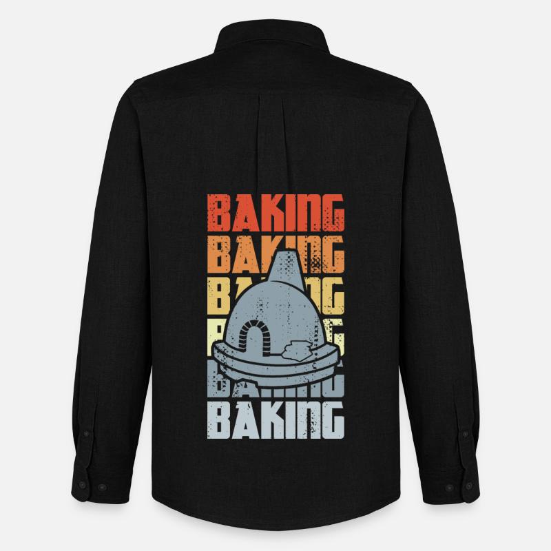 Retro Backen - Männer Oxford Hemd von Stanley/Stella - Schwarz