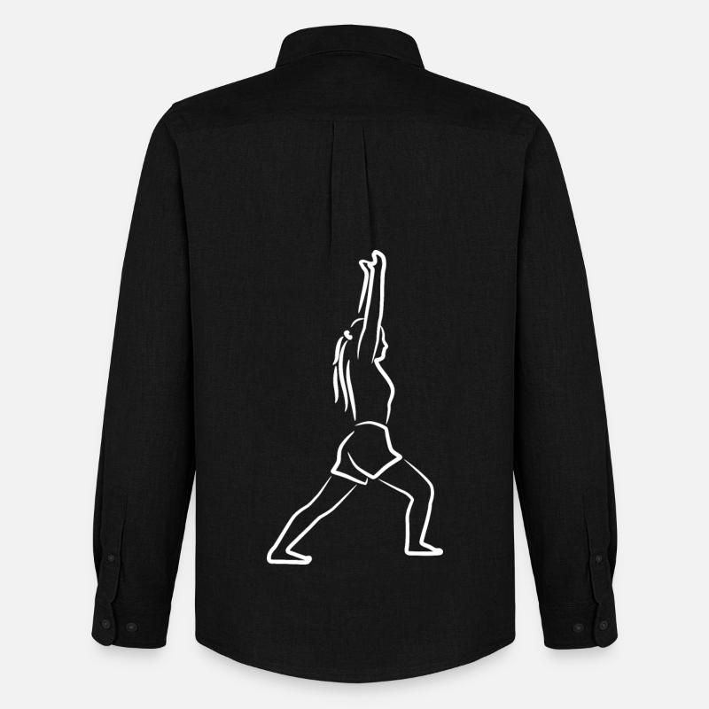 Yogini Skizze - Männer Oxford Hemd von Stanley/Stella - Schwarz