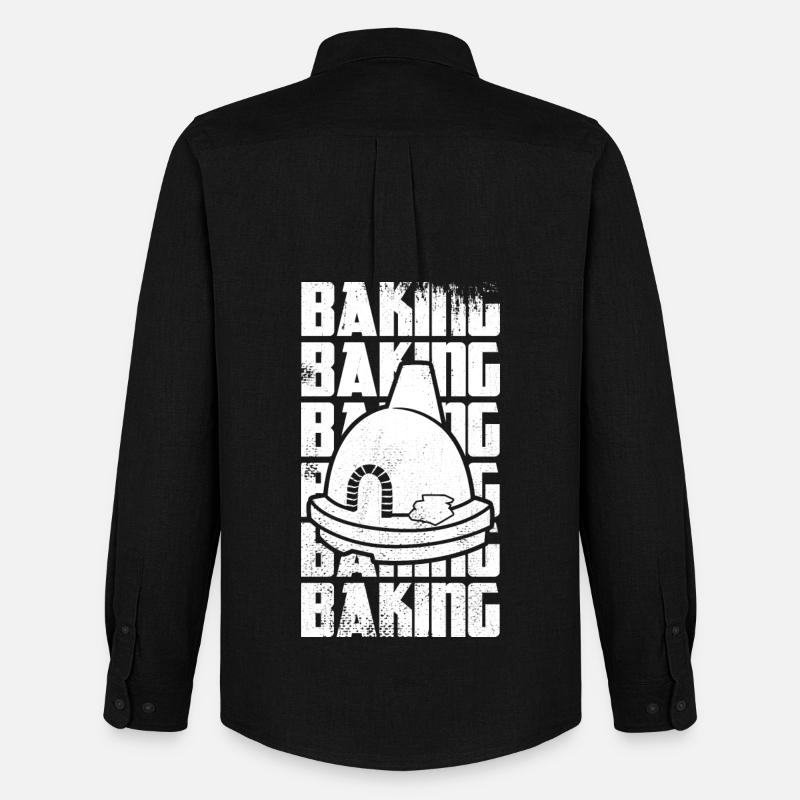 Lustiges Backen - Männer Oxford Hemd von Stanley/Stella - Schwarz