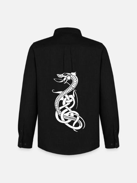 Infinite White Snake - Men's Oxford Shirt by Stanley/Stella - black