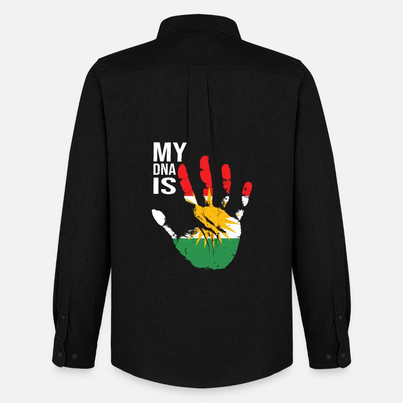Kurdistan Kurden Handdesign mit Flagge - Männer Oxford Hemd von Stanley/Stella - Schwarz