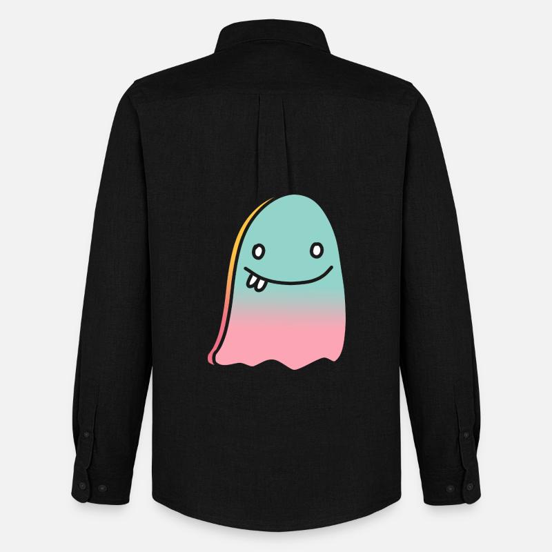 Geist doodle gradient - Männer Oxford Hemd von Stanley/Stella - Schwarz