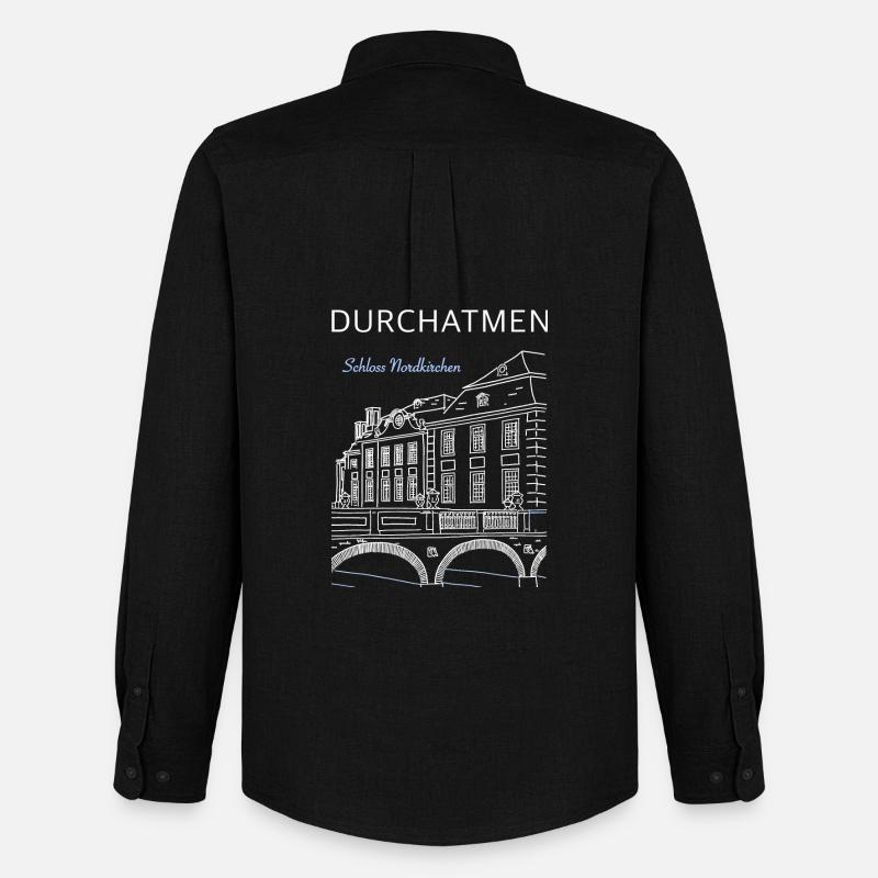 Schloss Nordkirchen, Durchatmen - Männer Oxford Hemd von Stanley/Stella - Schwarz