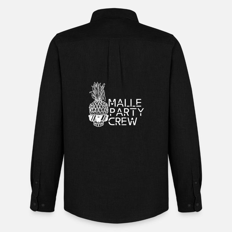 Malle Partycrew - Männer Oxford Hemd von Stanley/Stella - Schwarz