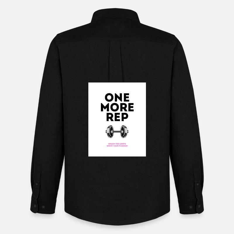 Gym Motivation Noch ein Wiederholungsdesign - Männer Oxford Hemd von Stanley/Stella - Schwarz