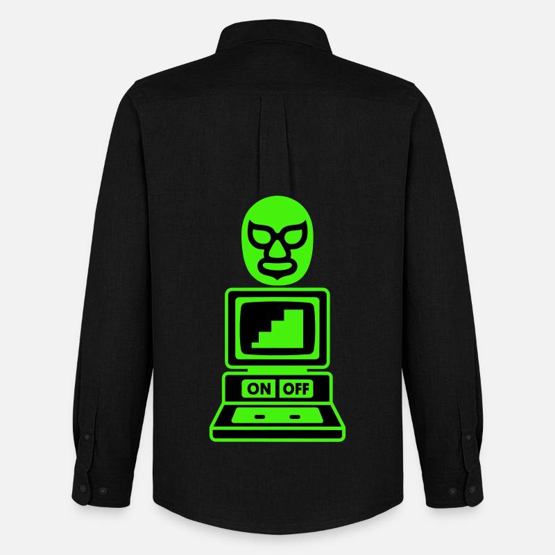 Computer Cult - Männer Oxford Hemd von Stanley/Stella - Schwarz