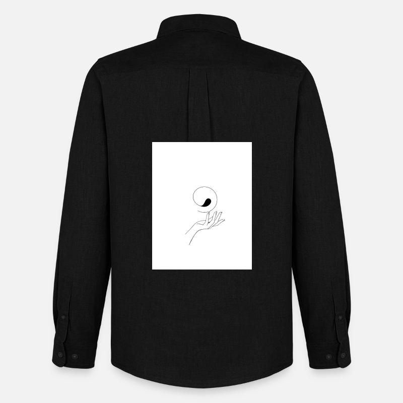 Yin yang Hand - Männer Oxford Hemd von Stanley/Stella - Schwarz