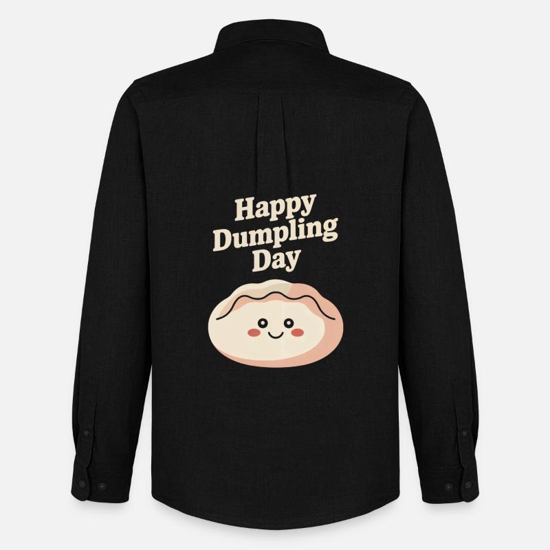 Happy Dumpling Day - Männer Oxford Hemd von Stanley/Stella - Schwarz
