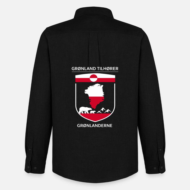 Grönland Gehört Grönländern Statement Geschenk - Männer Oxford Hemd von Stanley/Stella - Schwarz