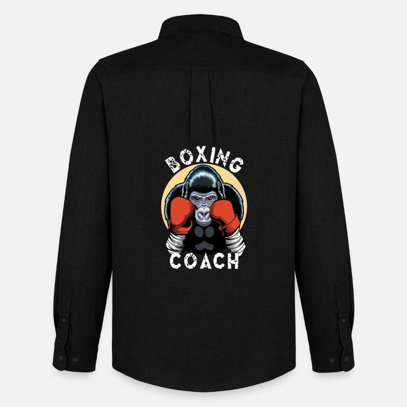 Boxtrainer - Gorilla Boxer - Männer Oxford Hemd von Stanley/Stella - Schwarz