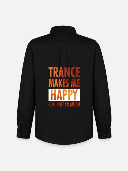 Trance Makes Me Happy - Positive Wear - Men's Oxford Shirt by Stanley/Stella - black