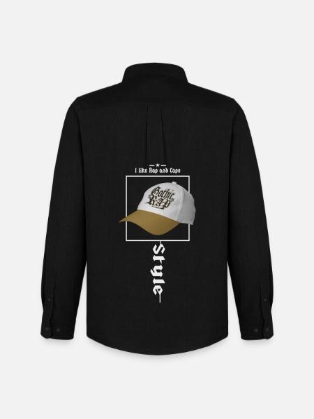 I like rap and caps - Men's Oxford Shirt by Stanley/Stella - black