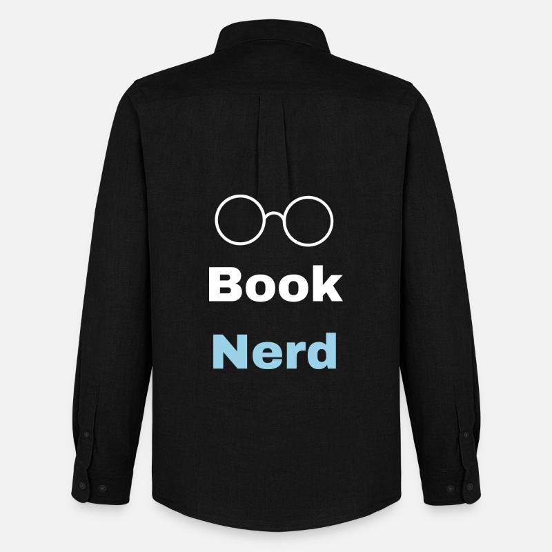 Buch-Nerd - Männer Oxford Hemd von Stanley/Stella - Schwarz