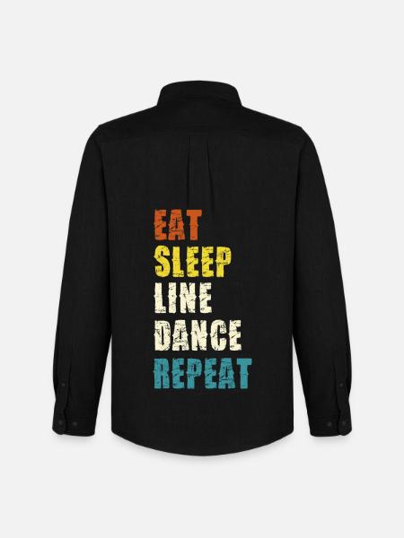 Line Dance Lifestyle Slogan - Men's Oxford Shirt by Stanley/Stella - black