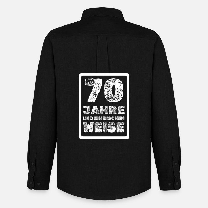 Spruch 70 - Männer Oxford Hemd von Stanley/Stella - Schwarz