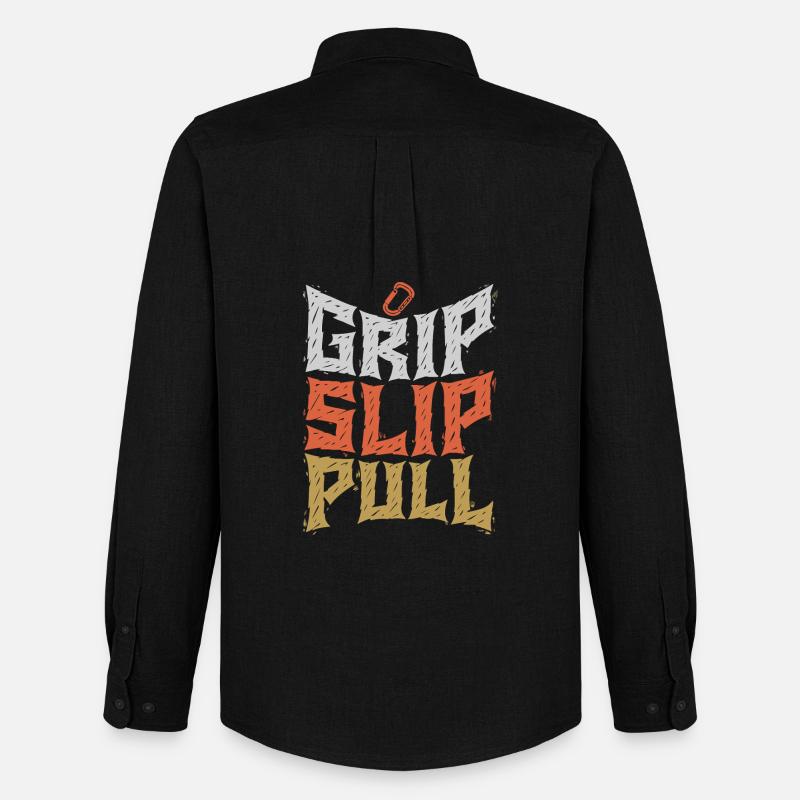 Grip Slip Pull Graphic Tee - Männer Oxford Hemd von Stanley/Stella - Schwarz