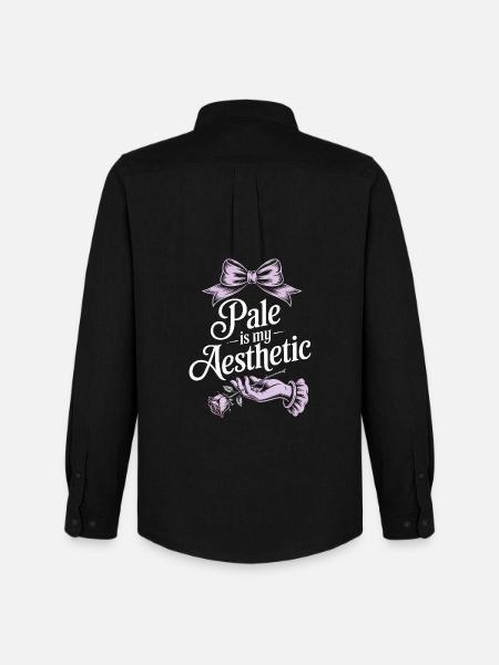 Pale Aesthetic Rose Bow - Men's Oxford Shirt by Stanley/Stella - black