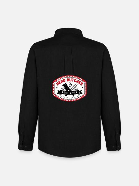 LAST BRISKET – Butcher Edition - Men's Oxford Shirt by Stanley/Stella - black