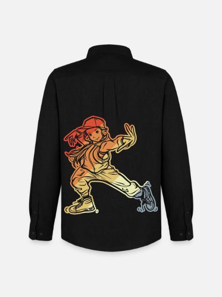 Fille de breakdance - Chemise Oxford homme Stanley/Stella - noir