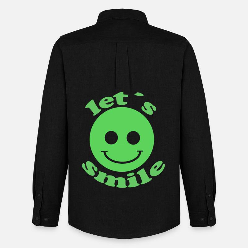 Let´s Smile - Männer Oxford Hemd von Stanley/Stella - Schwarz