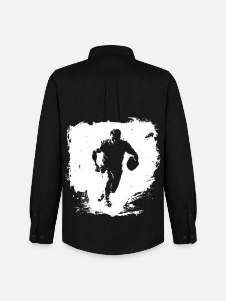 Rugby Street Art - Men's Oxford Shirt by Stanley/Stella - black