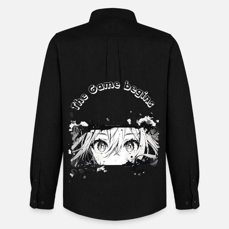 Gaming Anime  Geschenkidee - Männer Oxford Hemd von Stanley/Stella - Schwarz