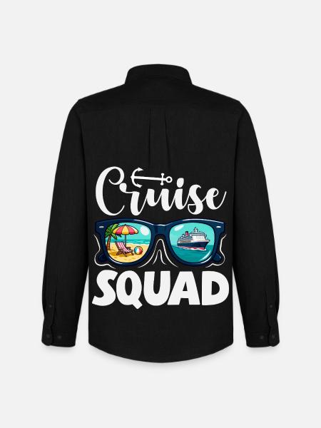 Cruise Squad Sonnenbrille Urlaub Trip - Männer Oxford Hemd von Stanley/Stella - Schwarz