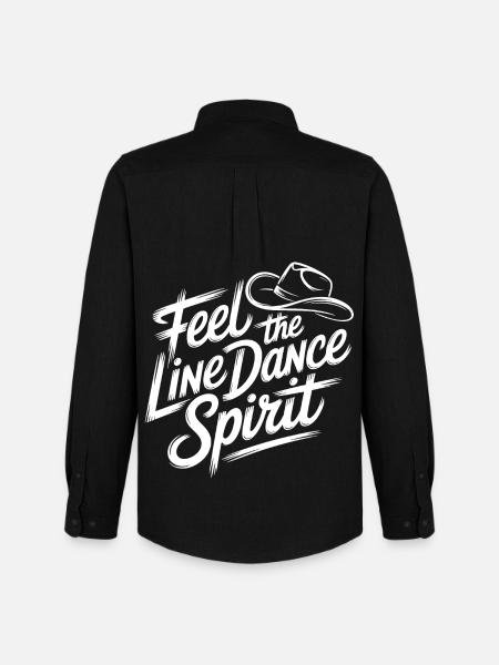 Motif spirituel LineDance - Chemise Oxford homme Stanley/Stella - noir