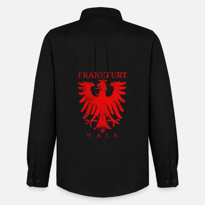 Frankfurt am Main Adler - Männer Oxford Hemd von Stanley/Stella - Schwarz