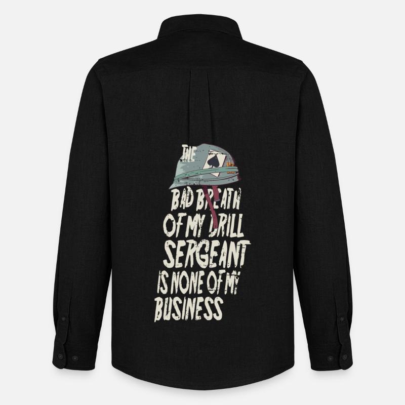 Drill Sergeant Mundgeruch - Männer Oxford Hemd von Stanley/Stella - Schwarz