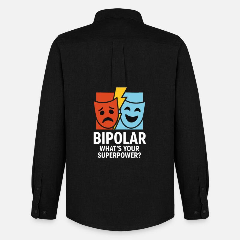 Bipolar What’s Your Superpower – Statement Design - Männer Oxford Hemd von Stanley/Stella - Schwarz