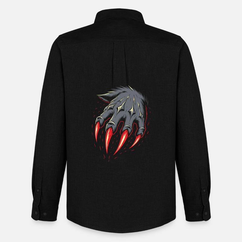 Werwolf Kostüm Krallen Halloween  - Männer Oxford Hemd von Stanley/Stella - Schwarz