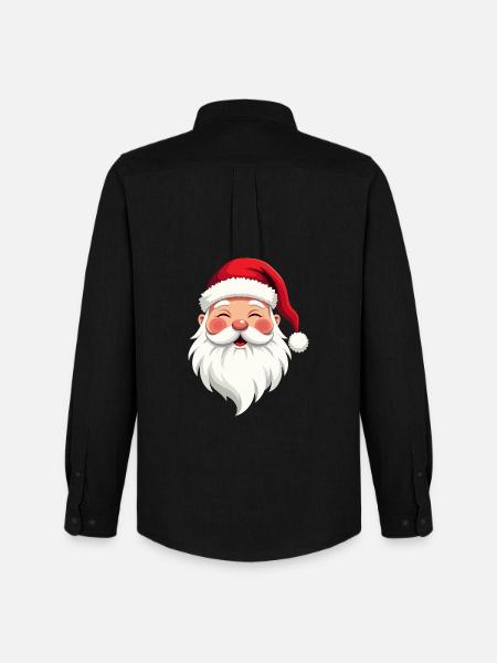 Santa Cheer Illustration - Men's Oxford Shirt by Stanley/Stella - black