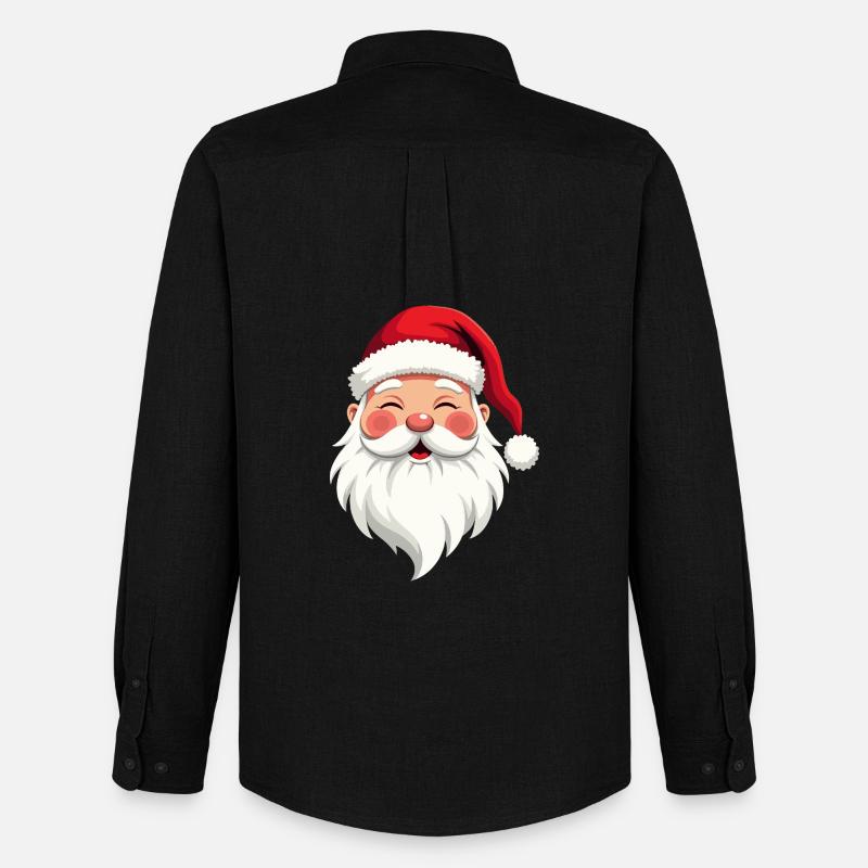 Weihnachtsmann-Cheer-Illustration - Männer Oxford Hemd von Stanley/Stella - Schwarz