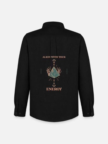align_with_you_Energy - Männer Oxford Hemd von Stanley/Stella - Schwarz