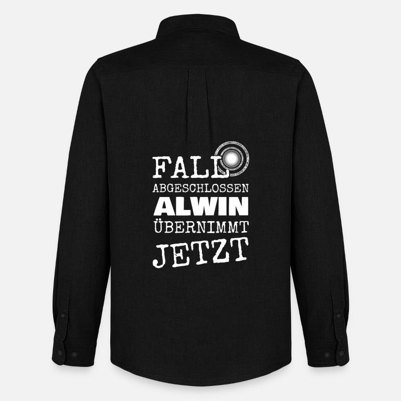 Vorname Alwin - Männer Oxford Hemd von Stanley/Stella - Schwarz