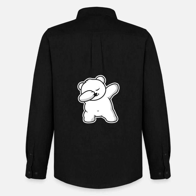 Winter Baer Eisbaer Dab - Männer Oxford Hemd von Stanley/Stella - Schwarz