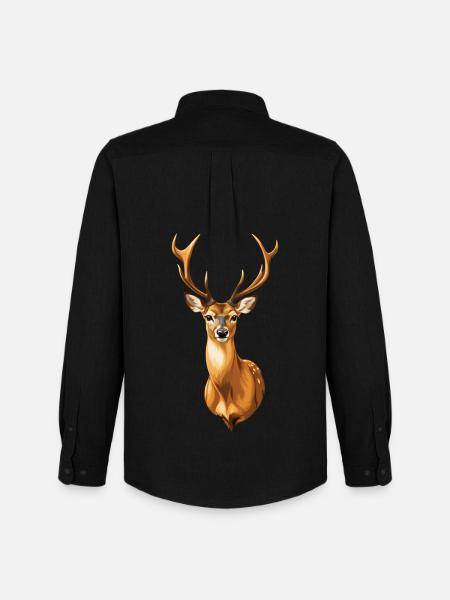 Magnificent fawn - Men's Oxford Shirt by Stanley/Stella - black
