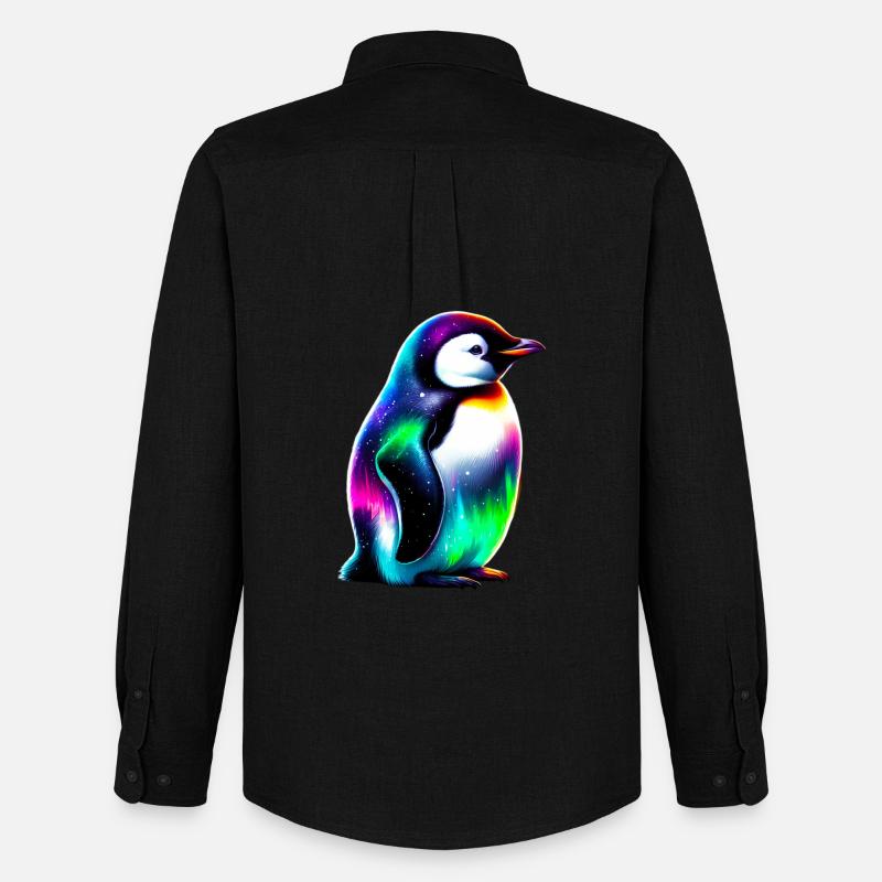 Pinguin - Männer Oxford Hemd von Stanley/Stella - Schwarz