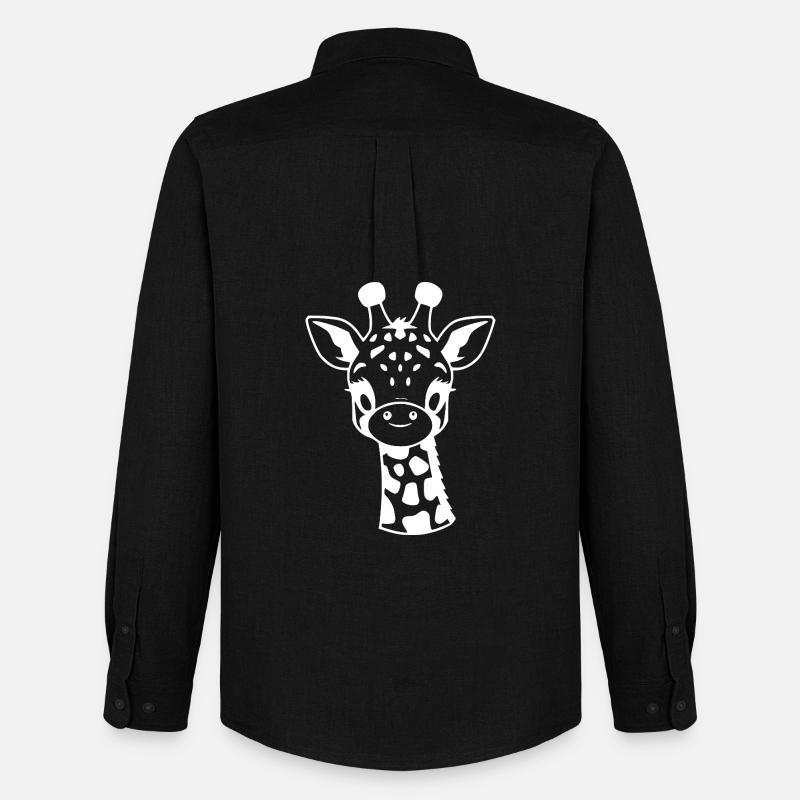 Giraffe - Männer Oxford Hemd von Stanley/Stella - Schwarz