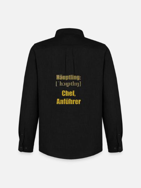 häuptling chef - Männer Oxford Hemd von Stanley/Stella - Schwarz